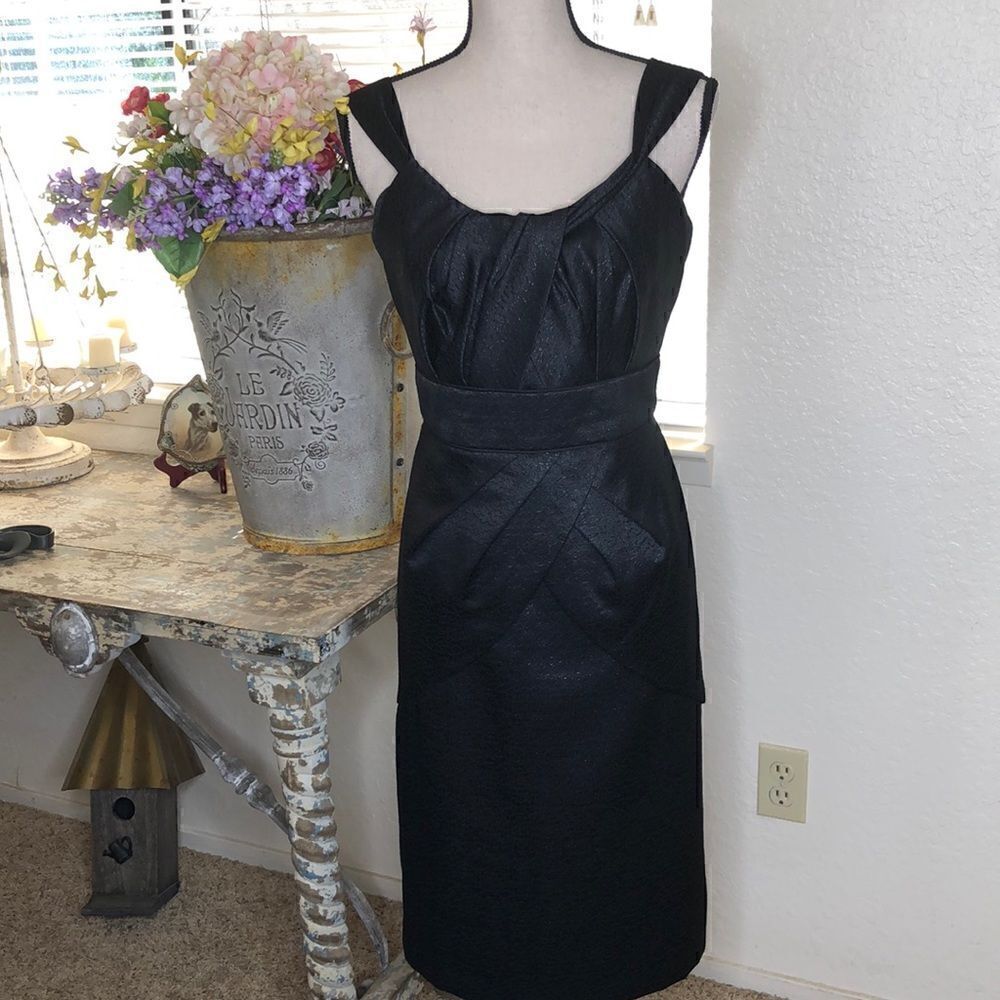 Max and Cleo Black Sheath Dress